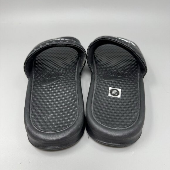 Nike Benassi JDI Womens Size 9 343881-011 Black Open Toe Slip On Slide Sandals - Picture 5 of 8